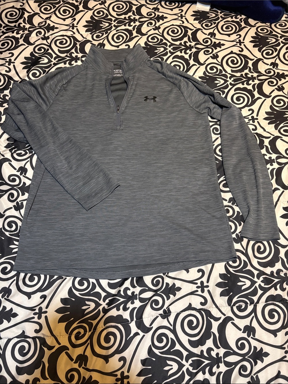 Under Armour Dark Gray Heather Quarter-Zip Pullover